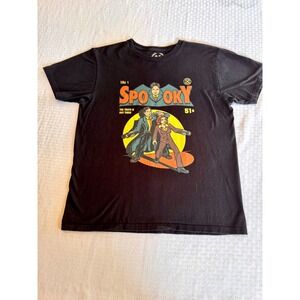 X-Files Spooky Mulder Scully Comic Graphic Tee Black Mens Medium TeePublic